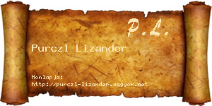 Purczl Lizander névjegykártya